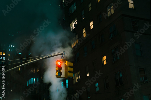 Red light at night