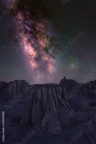 Milky Way Over New Mexico Desert Landscapes photo