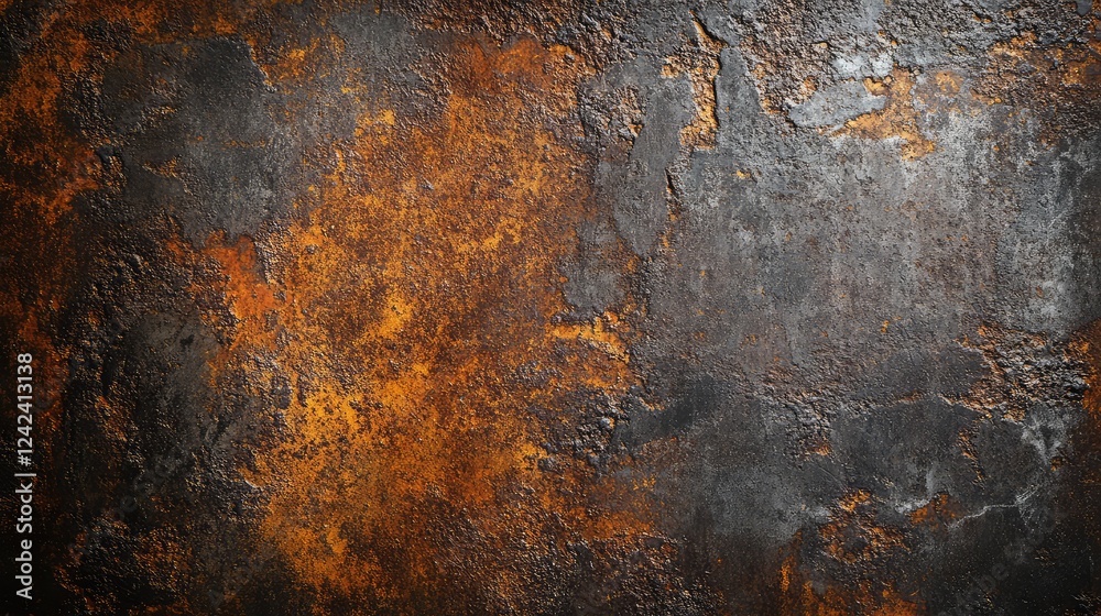 Textured Surface of Rusty Metal Sheet with Deep Orange and Brown Shades Highlighting Age and Wear in an Industrial Background Textured Surface of Rusty Metal Sheet with Deep Orange and Brown Shades Highlighting Age and Wear in an Industrial Background