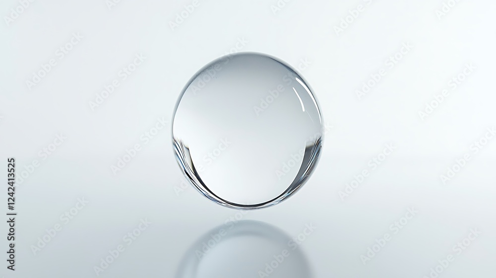 A clear sphere with a reflective surface A clear sphere with a reflective surface