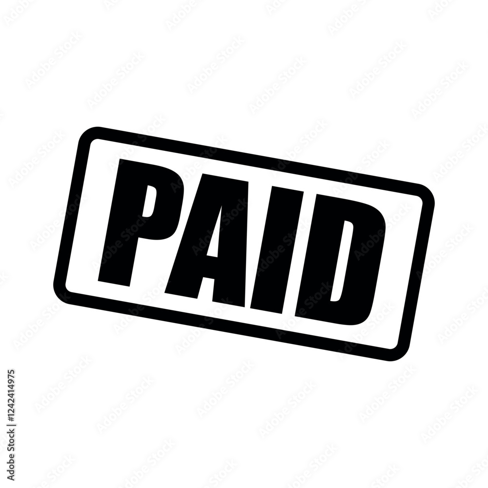 paid stamp sign symbol vector icon paid stamp sign symbol vector icon