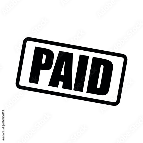 paid stamp sign symbol vector icon
