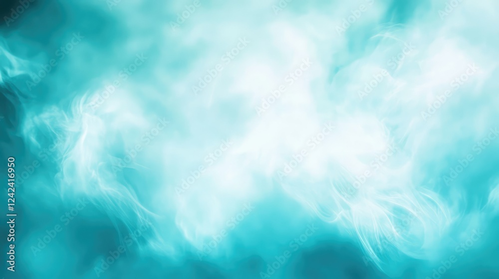 Fototapeta premium Ethereal Mist in Cool Tones Capturing the Essence of Tranquility and Mystery, Perfect for Backgrounds, Artistic Designs, and Creative Projects