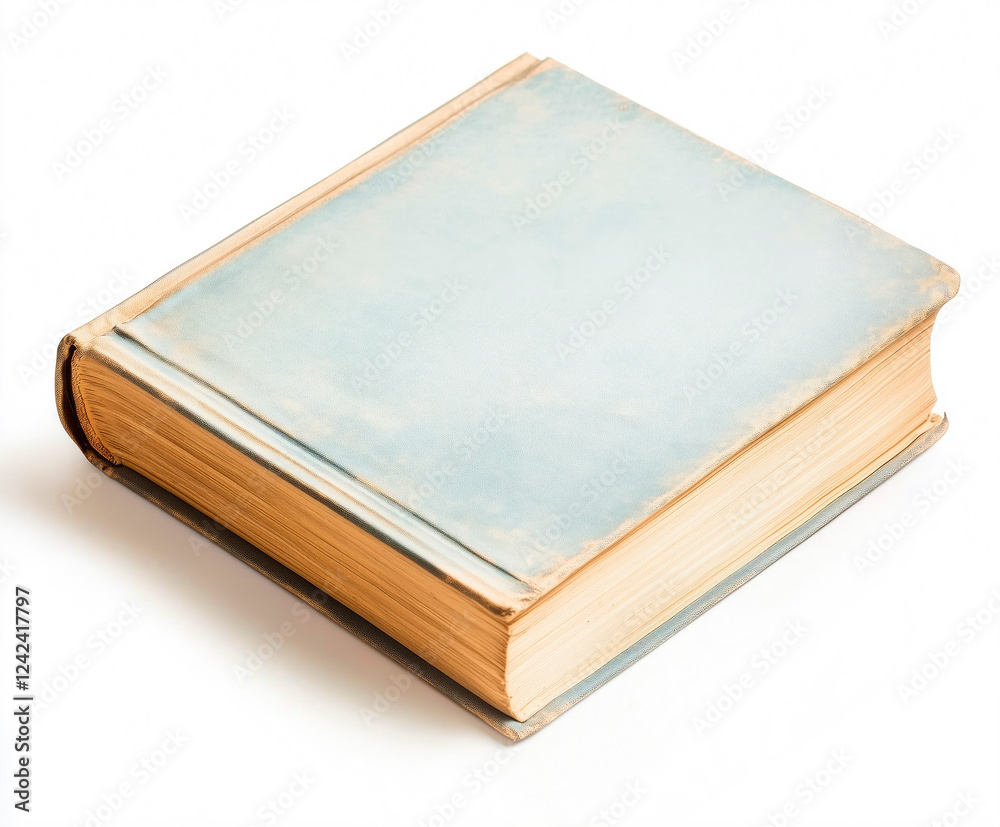 Book with a blue cover and yellow pages Book with a blue cover and yellow pages