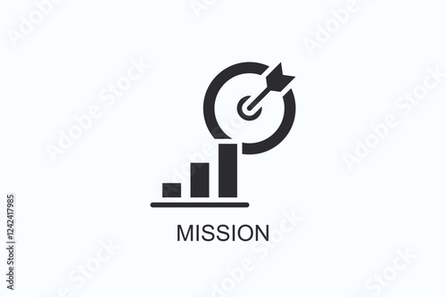 Mission Icon Or Logo Isolated Illustration