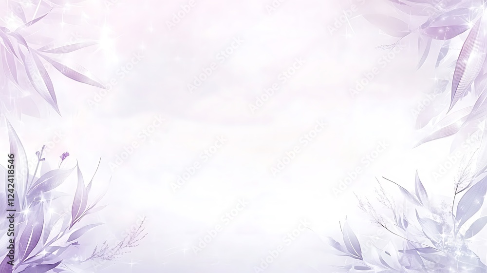 Lavender leaves, sky, dreamy background, design