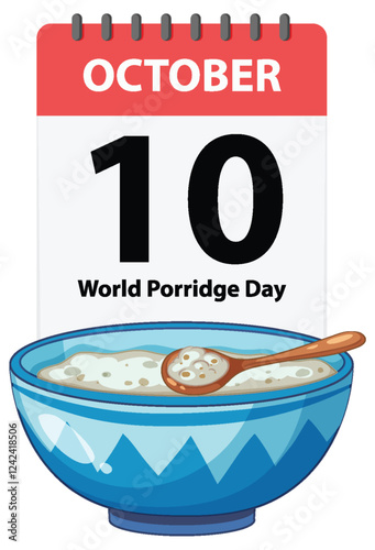 Celebrating World Porridge Day Illustration