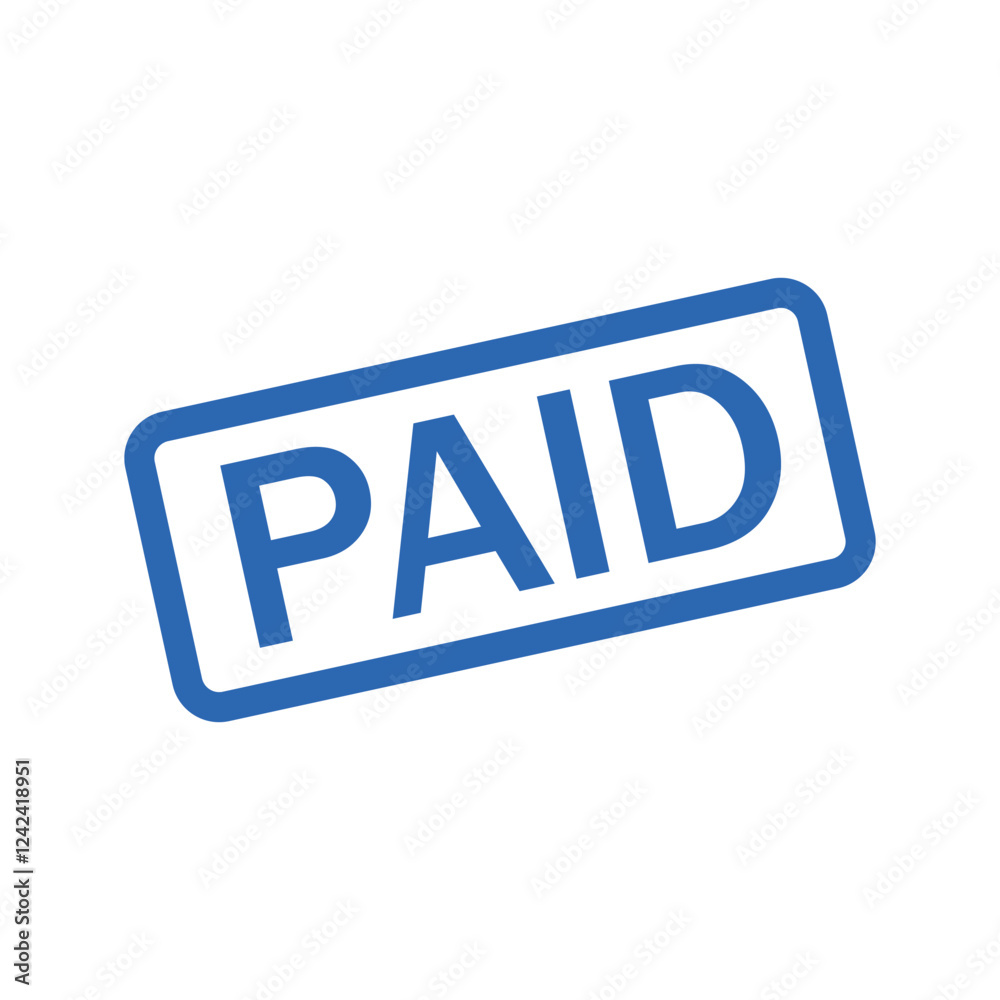 paid stamp sign symbol vector icon