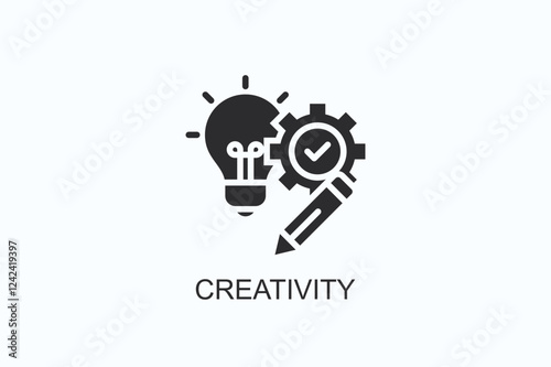 Creativity Icon Or Logo Isolated Illustration