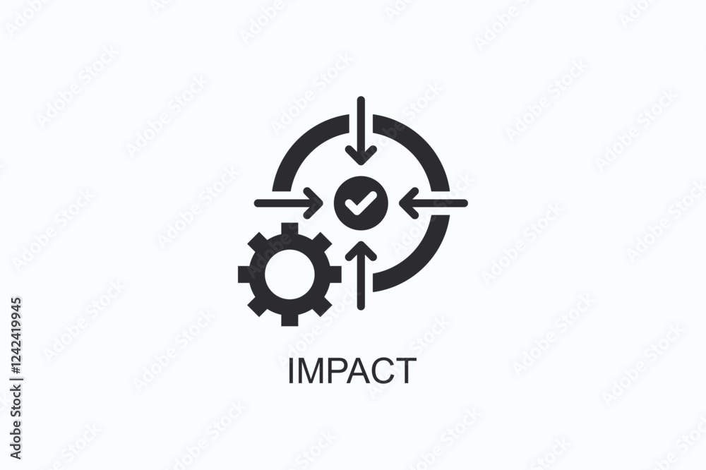 Obraz premium Impact Icon Or Logo Isolated Illustration