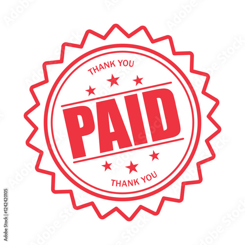 paid stamp sign symbol vector icon