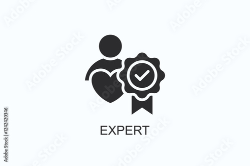 Expert Icon Or Logo Isolated Illustration