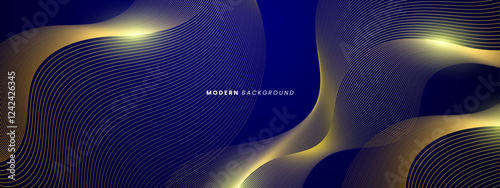 dark blue and gold modern abstract gradient background trendy design for technology, presentations, or creative designs