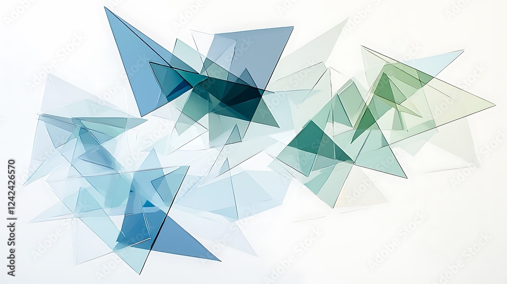 A piece of abstract art with many triangles and squares A piece of abstract art with many triangles and squares