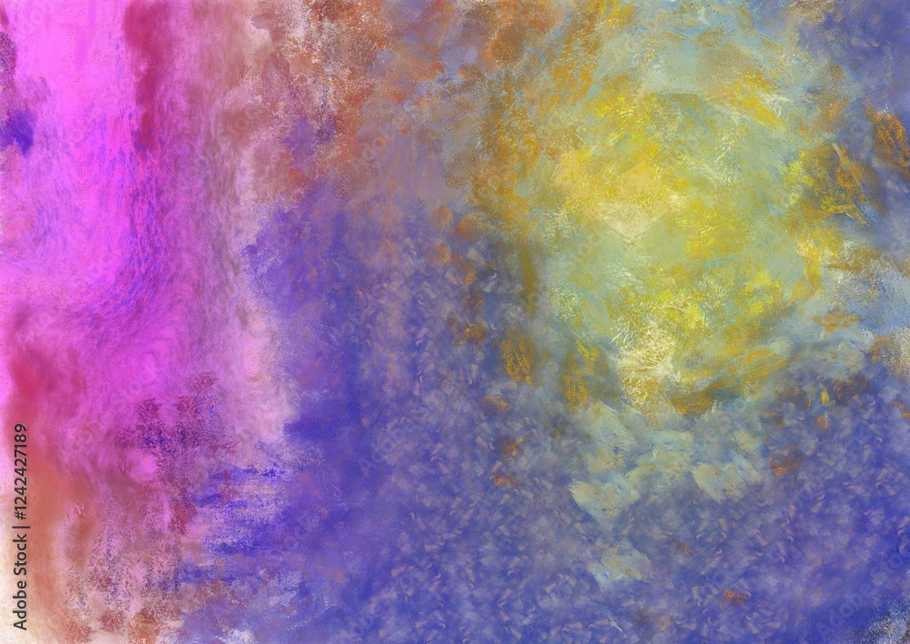 Colorful gradient background with color transitions. Colorful gradient background Chalk illustration gives an impressionist style to the painting.