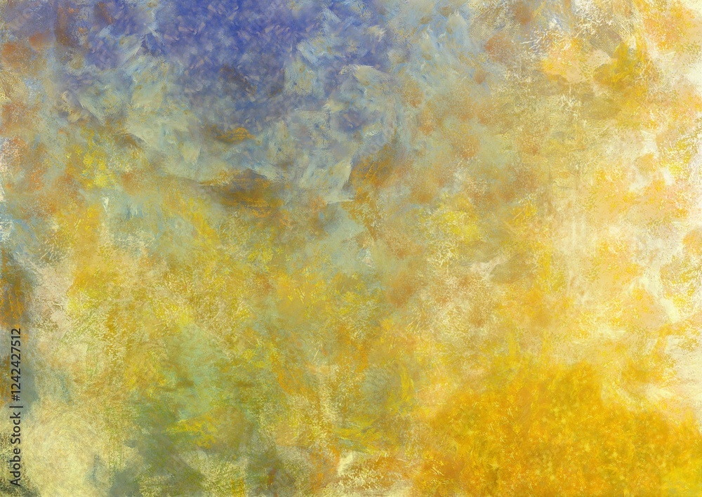 Colorful gradient background with color transitions. Colorful gradient background Chalk illustration gives an impressionist style to the painting.