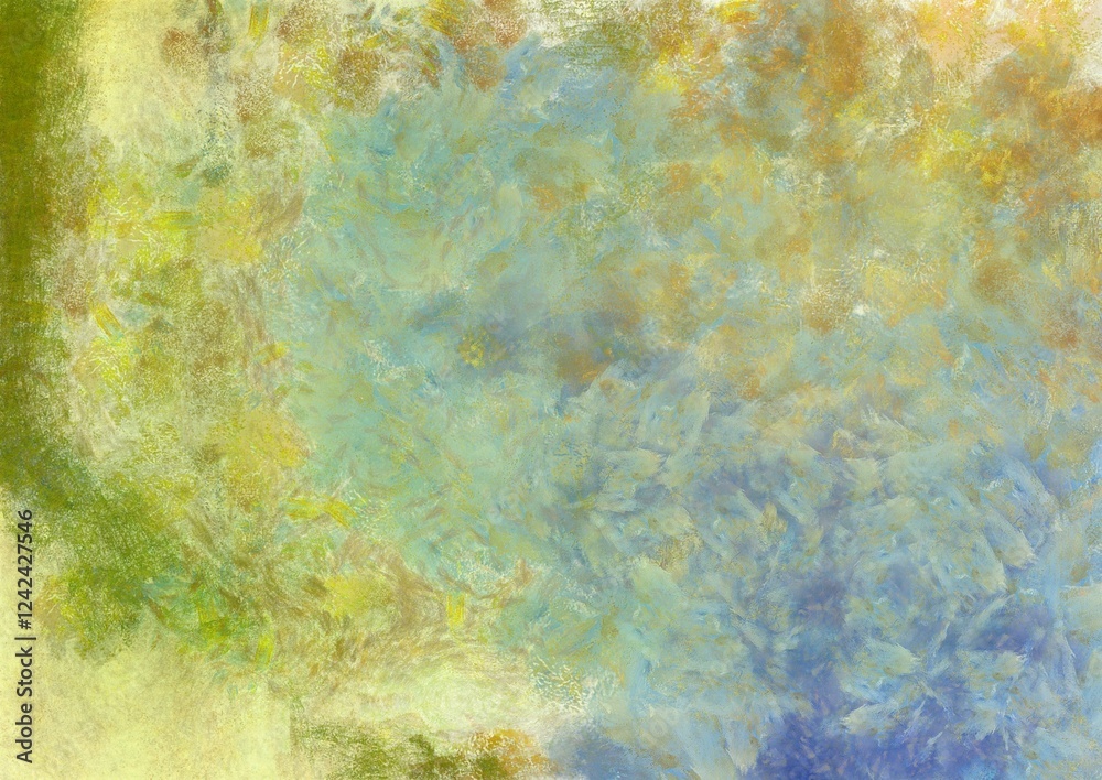 Colorful gradient background with color transitions. Colorful gradient background Chalk illustration gives an impressionist style to the painting.