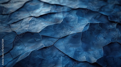 Wallpaper Mural Textured blue abstract layers resembling scales with organic patterns and light reflections Torontodigital.ca