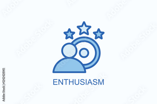 Enthusiasm Icon Or Logo Isolated Illustration