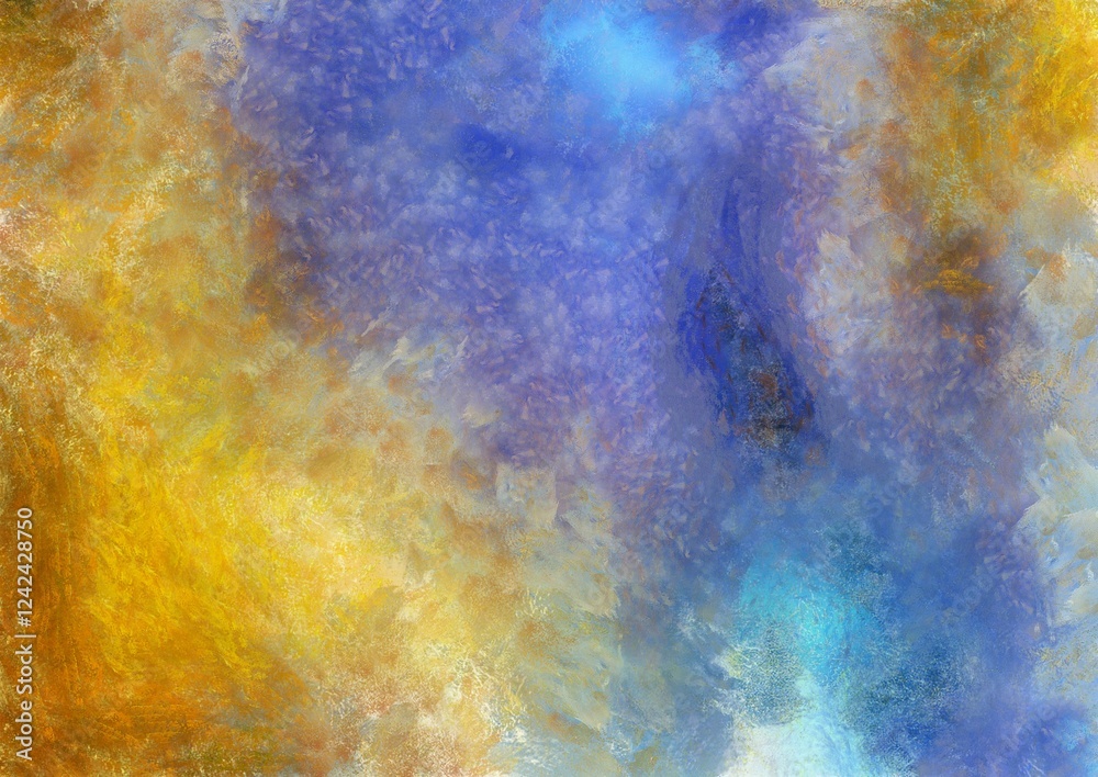 Colorful gradient background with color transitions. Colorful gradient background Chalk illustration gives an impressionist style to the painting.