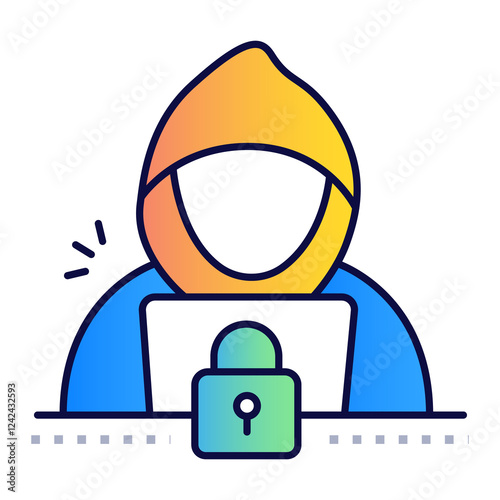 Persistent Threat Icon, Backdoor Access and Hidden Cyber Attack Symbol