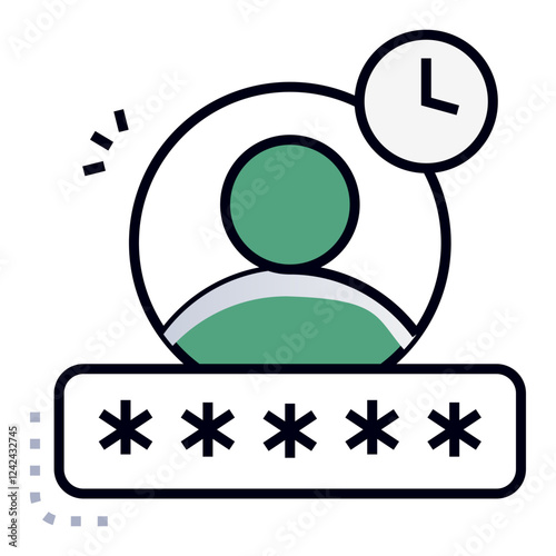 Privilege Escalation Icon, Gaining Administrator Access and Security Exploit Symbol