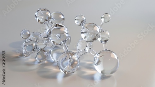Botulinum Toxin Structure in Glass Material with No Background