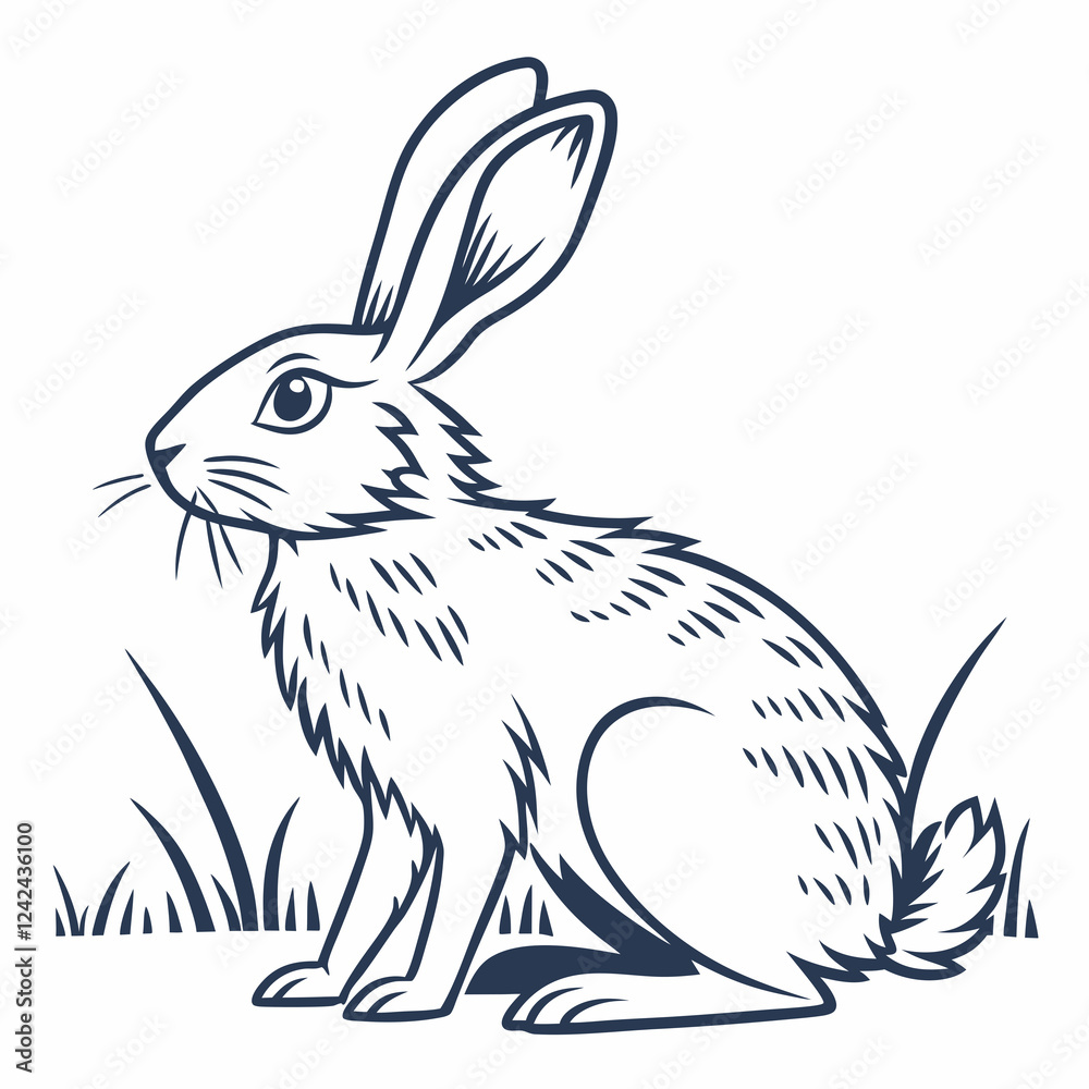 rabbit icon with white background rabbit icon with white background
