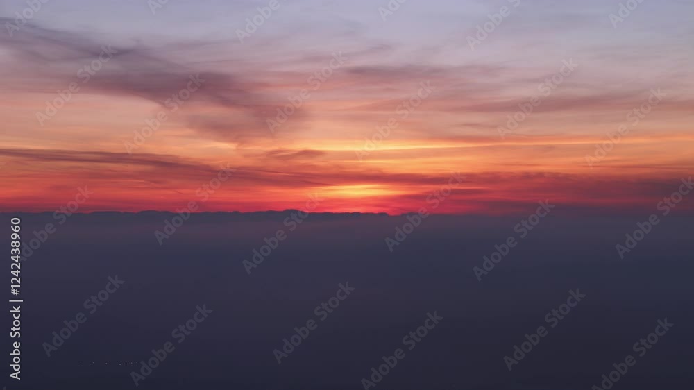 Sunset through a Cold Chilly Fog Sunset through a Cold Chilly Fog