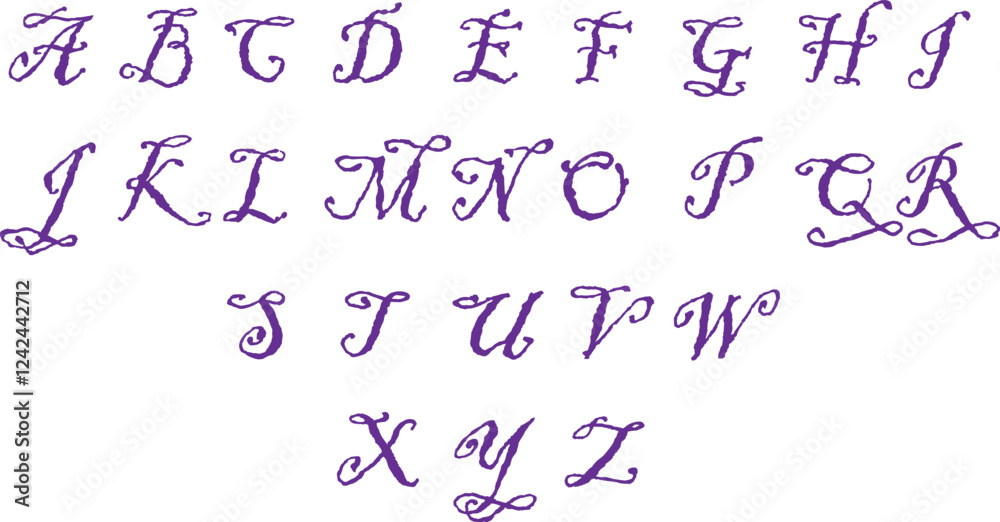 Set of complete Scrabble capital letters English alphabet icons in trendy purple colors flat styles. Education signs pictogram vectors illustration isolated on transparent background. Set of complete Scrabble capital letters English alphabet icons in trendy purple colors flat styles. Education signs pictogram vectors illustration isolated on transparent background.