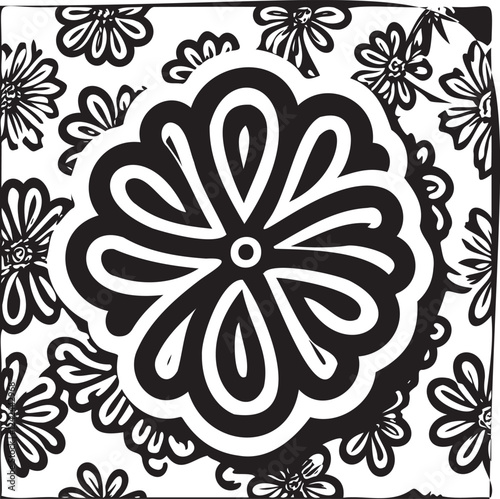 A delicate and elegant flower pattern icon, perfect for adding a touch of beauty and nature to your designs. Ideal for backgrounds, branding, packaging, or decorative elements.