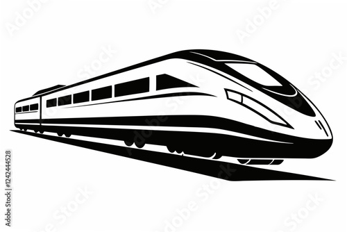 high speed train  silhouette