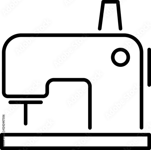 Sewing Machine Outline Icon Vector