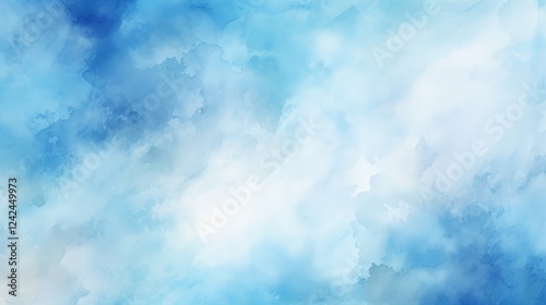 Abstract Blue Watercolor Background for Artistic Projects and Creative Designs in Various Digital and Print Applications
