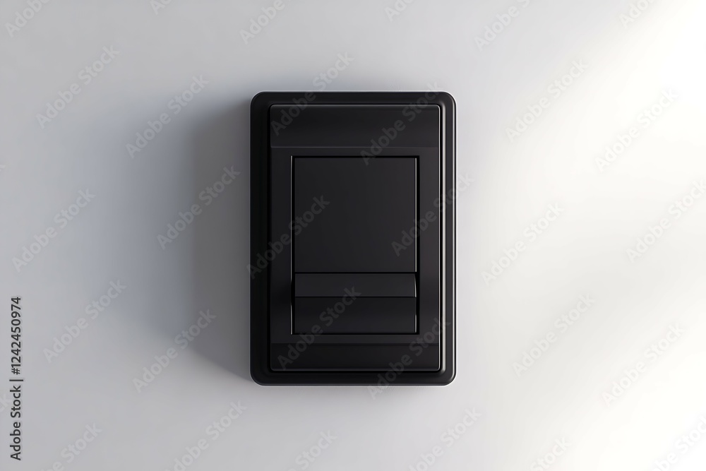 rendering of a white light switch on a white background. rendering of a white light switch on a white background.