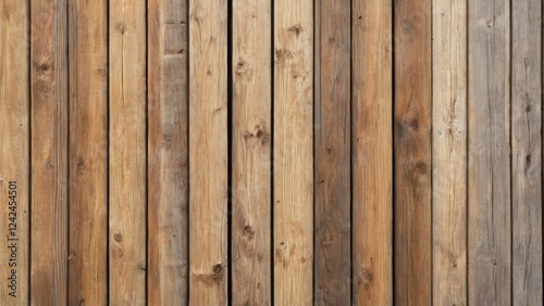 Closeup of weathered wooden wall with varying colors and textures in rustic horizontal pattern, earthy tones.