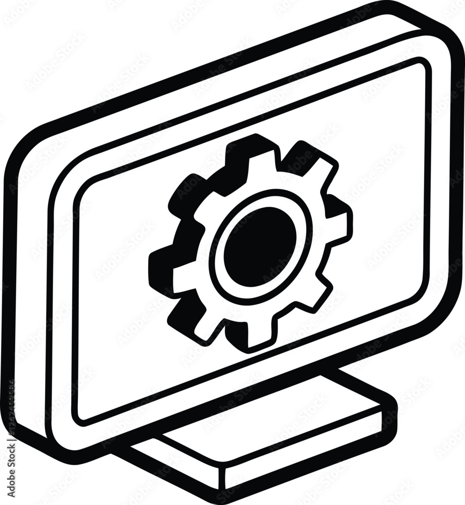 Modern Computer or laptop screen icon vector illustration, 3D Computer or laptop screen icon, 3D Computer or laptop screen icon line art, 3D Computer or laptop screen vector design Modern Computer or laptop screen icon vector illustration, 3D Computer or laptop screen icon, 3D Computer or laptop screen icon line art, 3D Computer or laptop screen vector design