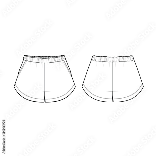 shorts pants mockup template clothing vector design