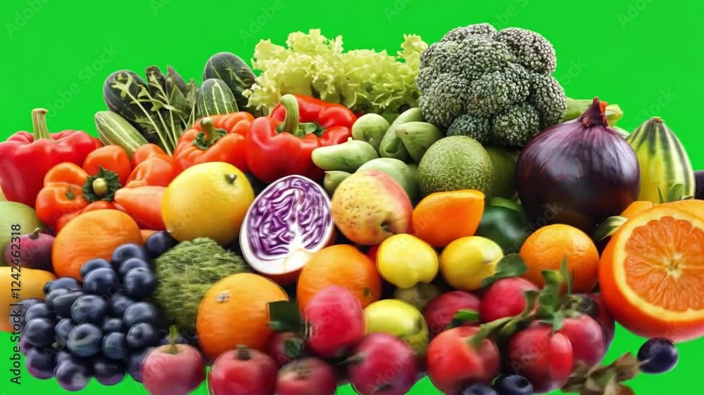 Vibrant Fruit and Vegetable Harvest: A bountiful display of fresh, colorful fruits and vegetables, showcasing a diverse array of produce, perfect for healthy eating and culinary inspiration. Vibrant Fruit and Vegetable Harvest: A bountiful display of fresh, colorful fruits and vegetables, showcasing a diverse array of produce, perfect for healthy eating and culinary inspiration.
