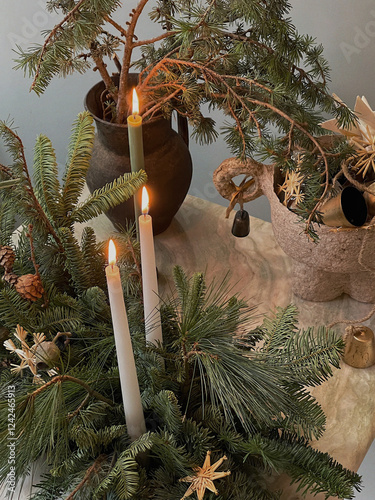 Festive table decoration photo