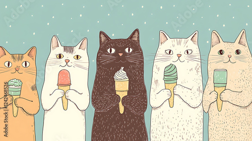 pet cat in illustrator drawing