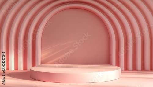 3D podium  valentine elements background , valentine's day concept banner