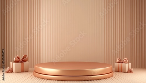 3D podium  valentine elements background , valentine's day concept banner