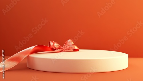 3D podium  valentine elements background , valentine's day concept banner