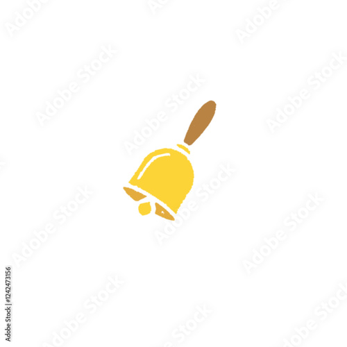 Bell icon trendy flat design.Active notification flat design. Simple outline style bell sign. Editable stroke width.
