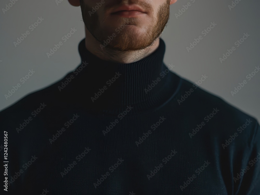 A man in a black sweater representing modern urban culture. A man in a black sweater representing modern urban culture.