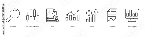 Proportion Balance Outline Icon Sheet Research, Candlestick Chart, File, Graph, Chart, Report, Data Report