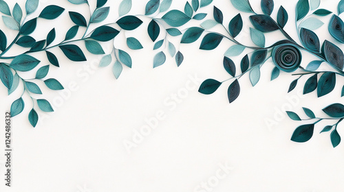Elegant Minimalist Paper Quilling Art Highlighting Clean Lines, Subtle Tones, and Modern Simplicity