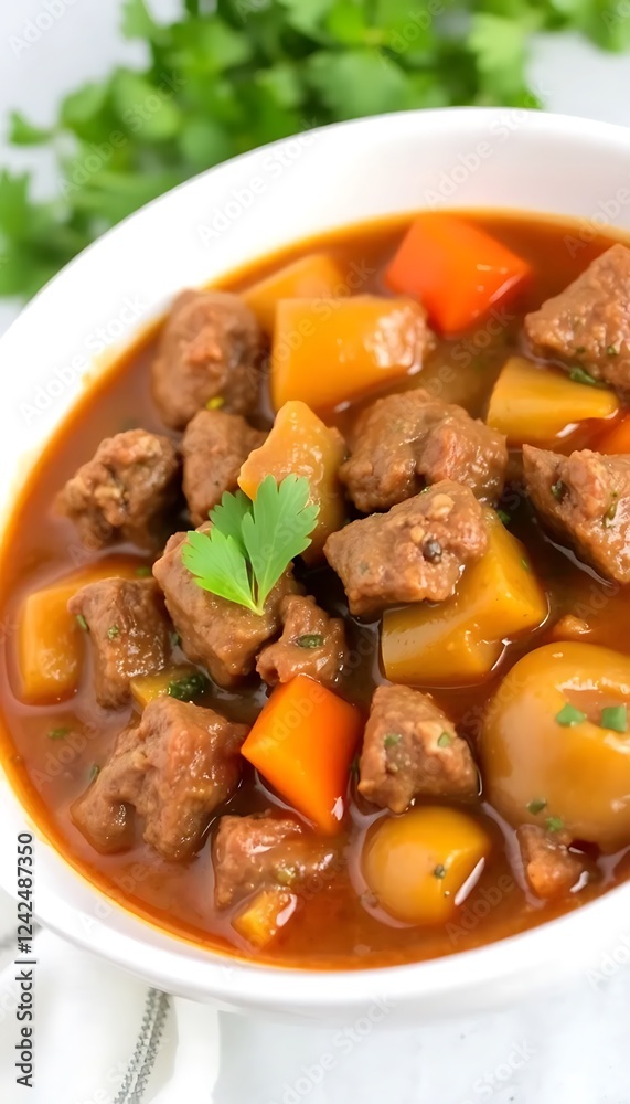 Delicious Beef Stew A White Bowl Delicious Beef Stew A White Bowl