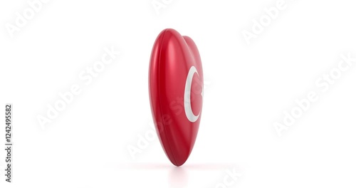 Rotating Turkey flag heart